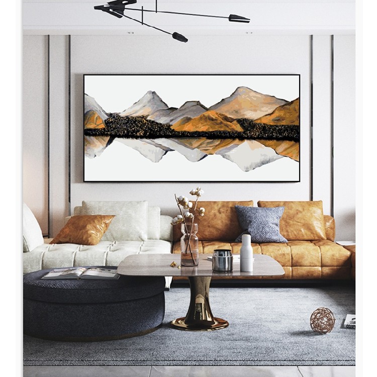 客厅DIY油彩画装饰画抽象风景