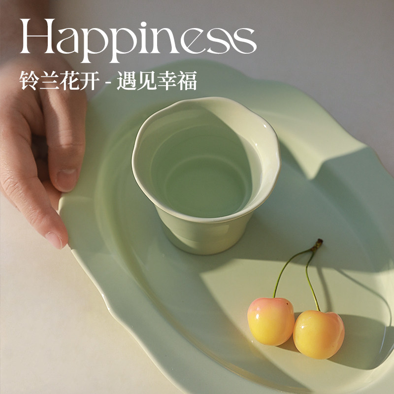 铃兰花陶瓷碗家用新款特别好看的碗高级饭碗鱼盘面碗送礼餐具套装,餐饮具,盘,淘宝优惠券,粉丝福利购,淘宝优惠卷