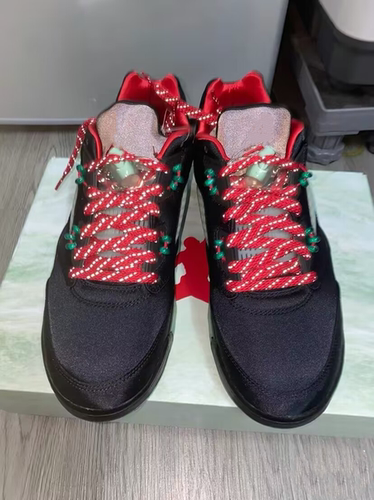 适用于AJ5中国玉鞋带CLOT联名clot  retro low sp jade 黑红鞋带