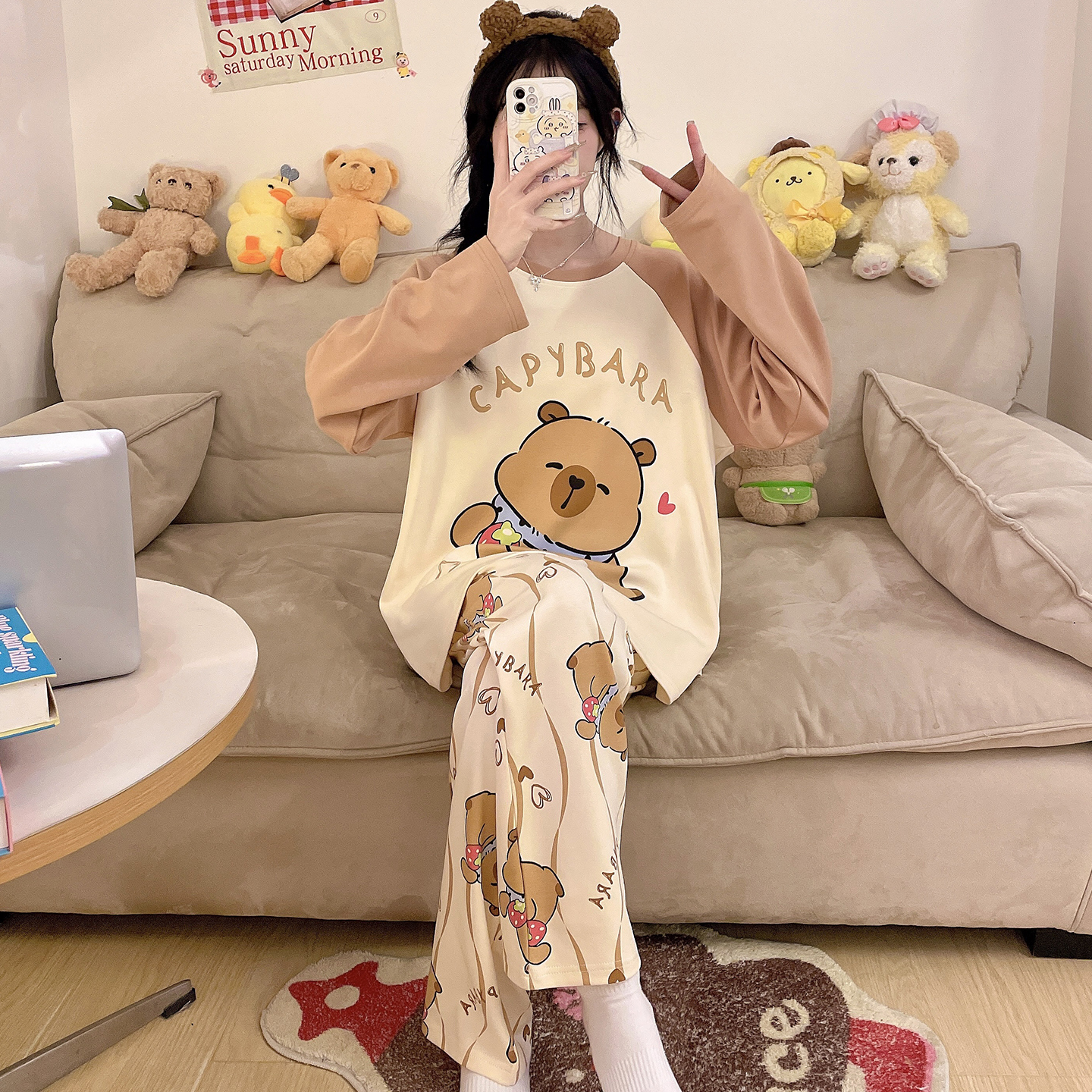 100%纯棉超萌秋季新款睡衣套装