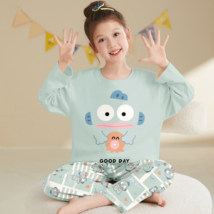小丑鱼女童睡衣春秋新款长袖纯棉女孩宝宝中大童可外穿家居服套装