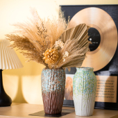 复古陶瓷花瓶家居装 饰摆件现代简约粗陶花器客厅高级感水养插花器