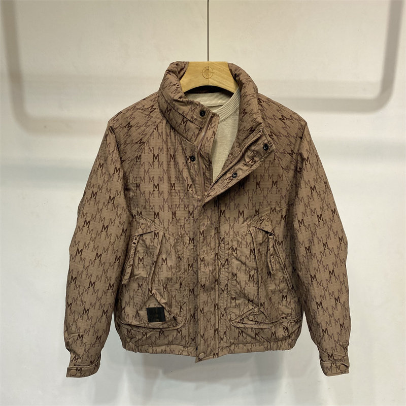 满印修身男士羽绒服冬季新款立领男外套保暖修身百搭上衣高品质衣