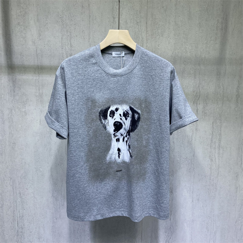 2026夏季新款潮牌卡通印花短袖T恤男圆领宽松落肩袖亲肤痞帅上衣