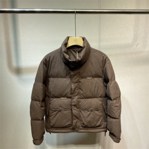 羽绒服男冬季潮牌轻熟复古高级感软皮免洗立领白鸭绒外套男保暖帅