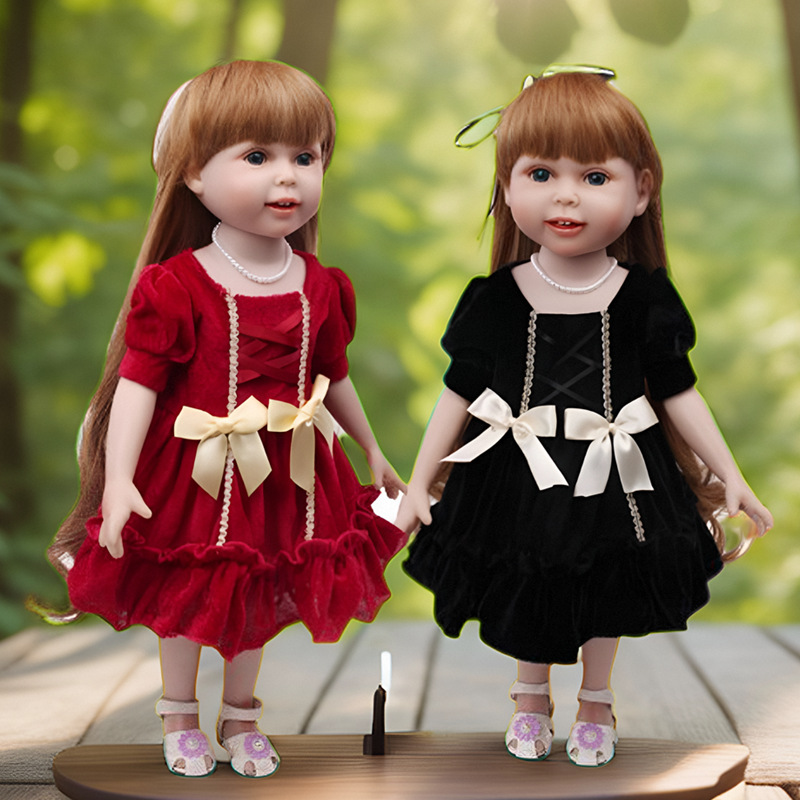 18寸美国女孩娃娃衣服40厘米仿真娃娃连衣裙子配件
