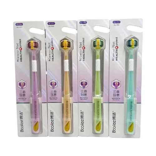 软毛磨圆三面立体牙刷博洁