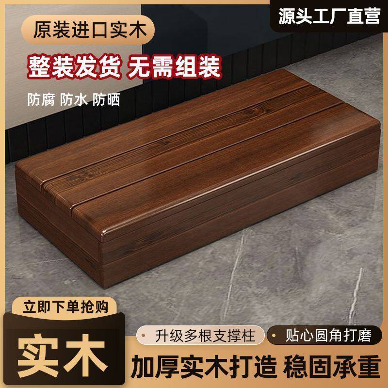 实木脚踏板家用厨房浴室阳台增高架儿童防滑垫脚凳稳固耐用可定制