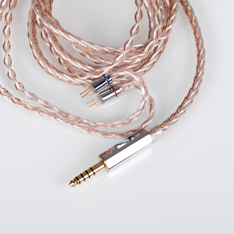 六月船歌Junebarc缪斯Muse铜银混合编织4.4mm平衡发烧耳机升级线