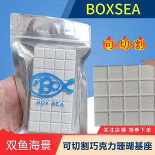 BOXSEA珊瑚繁殖基座可切割底座海缸SPS硬骨断肢座珊瑚方形格子板
