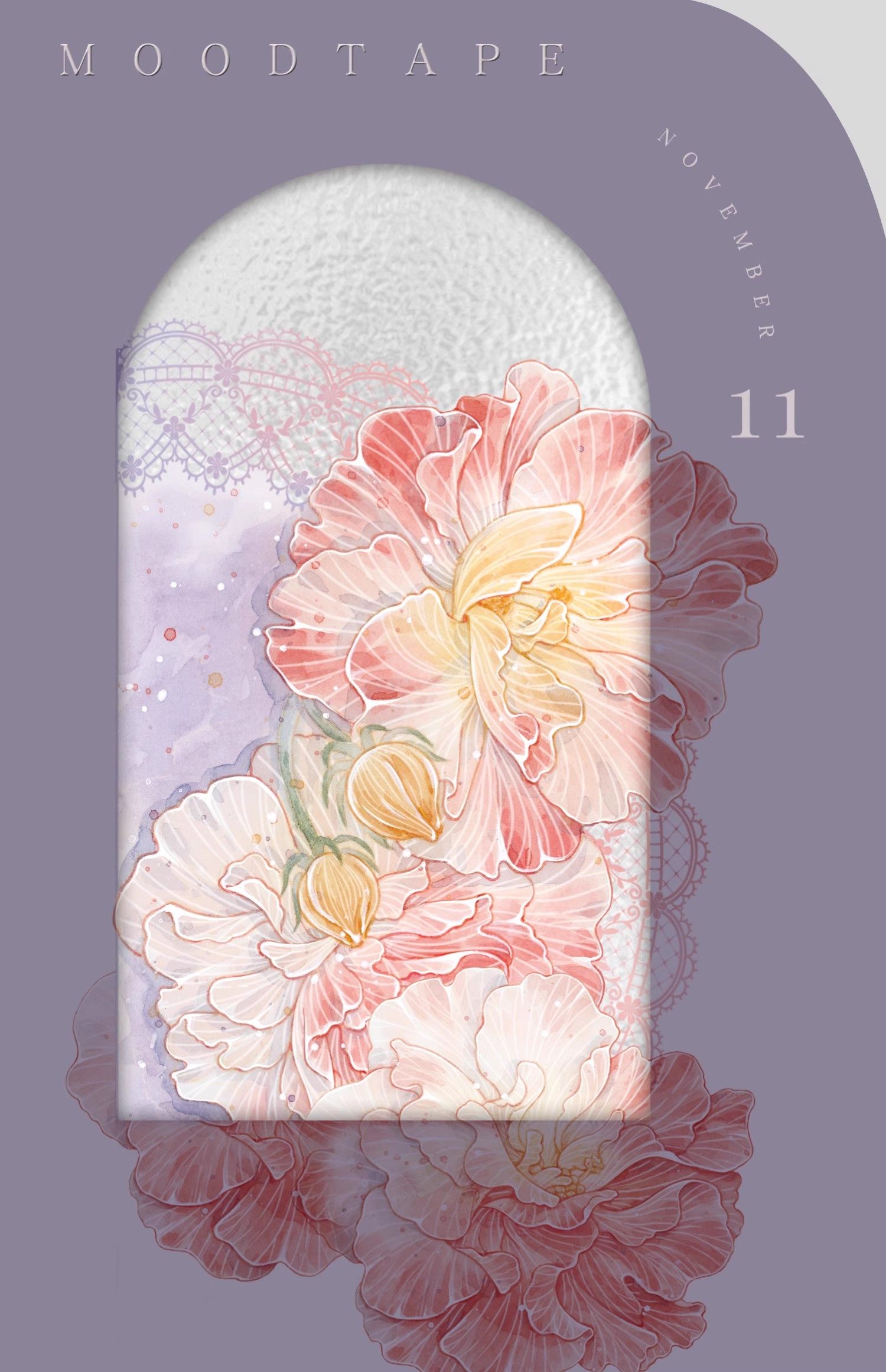 moodtape出水芙蓉雅集花卉系列