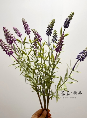 法式温柔风紫色风信子仿真花束家居装饰摆件治愈系仿真花
