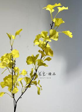 仿真银杏叶秋天黄色叶材
