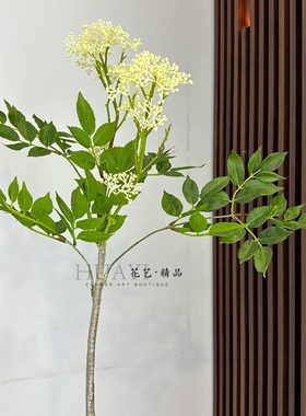 仿真立体假树枝手感香樟树叶
