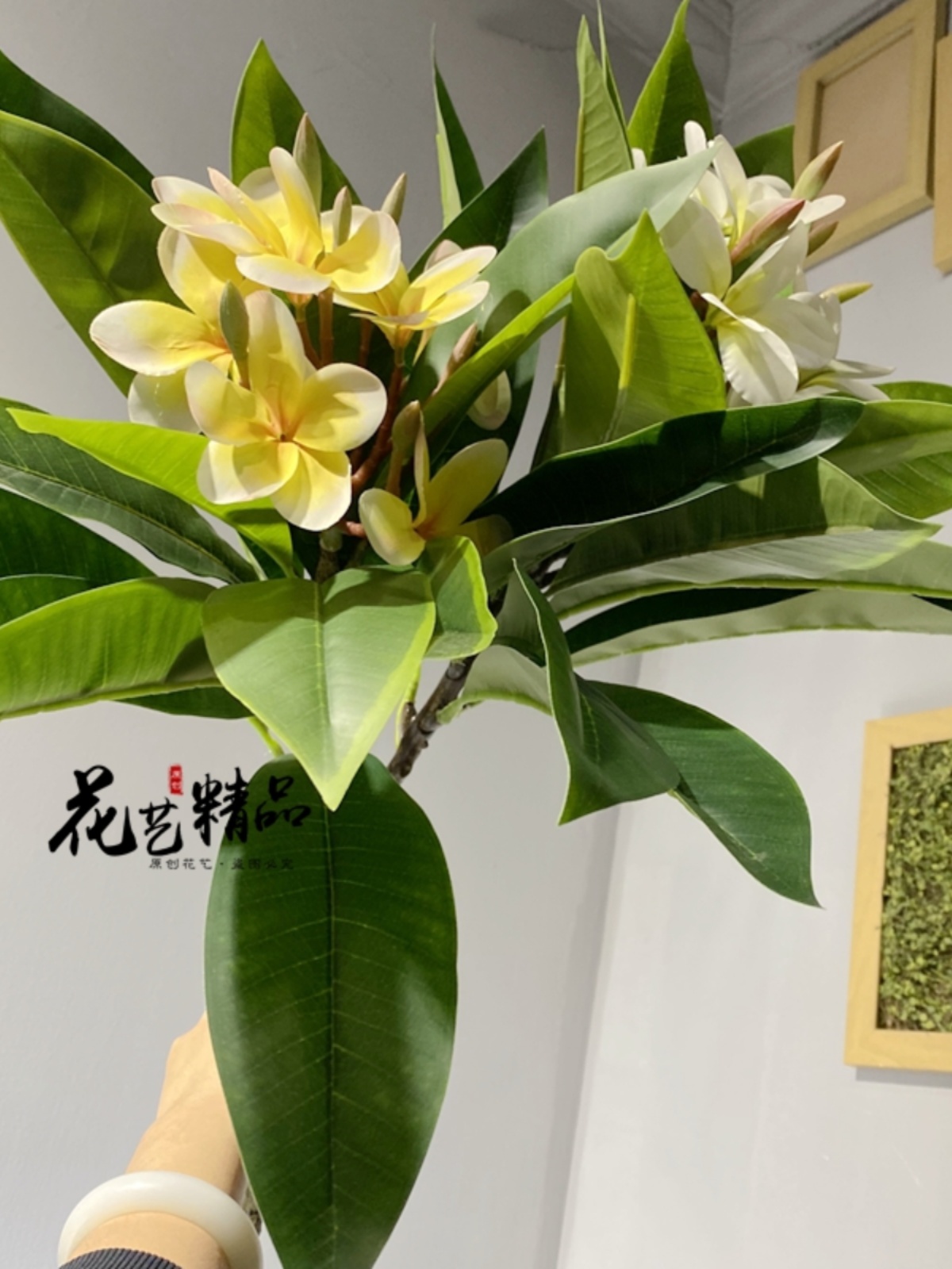 大树旦软装家居仿真花树枝陈列素材装饰品插花花艺放鸡蛋花花鸡摆