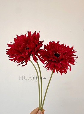 深红色太阳菊花仿真花插花素材软装花艺装饰品向日葵弗朗花摆件