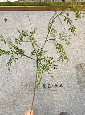 仿真绿叶枝条家居装饰插花假花氛围感摆件南天竹叶南天竺小嫩叶