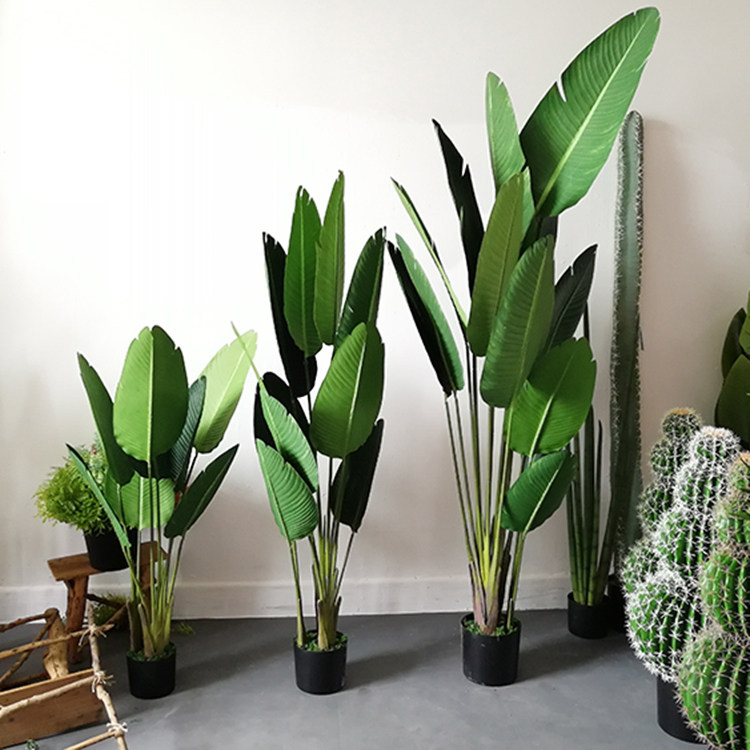 大型花艺设计 艺术插花 仿真美人蕉落地植物 绿植假树芭蕉旅人蕉