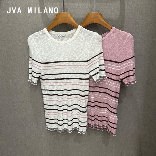 JVA MILANO | 正品专柜 26春装 条纹 短袖 针织衫