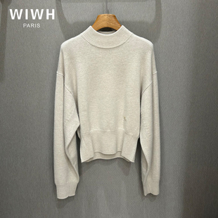 设计师品牌 专柜 25冬装 套头 WHZM2E177 WIWH 羊绒衫 正品