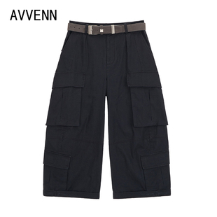 【拍下立减】AVVENN | 正品26秋装 藏青多口袋工装裤AK71301640