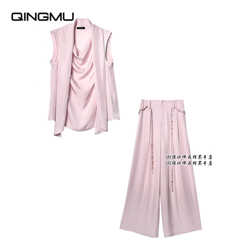 QINGMU | 轻慕 正品专柜 设计师品牌 26春夏  无袖 上衣 套装