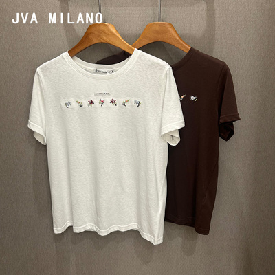 JVA MILANO | 正品实拍专柜女装 26夏装 纯色 短袖T恤 女