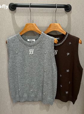 FIZZFLY | 设计师品牌 25秋装 手工钉珠 针织 马甲