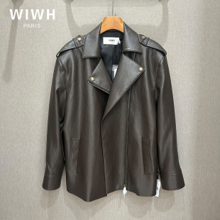 设计师品牌 专柜 25秋装 皮衣 WHLB2E080 WIWH 外套 正品