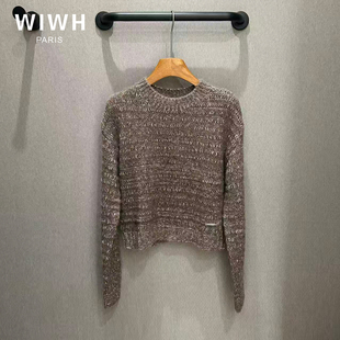 设计师品牌 专柜 25秋装 条纹 WHGM2E522 WIWH 羊绒衫 正品