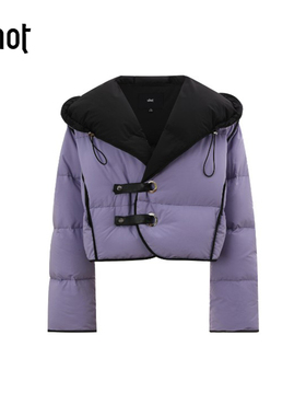 uhot | 诱货 设计师25冬款 紫色大翻领  羽绒服 外套