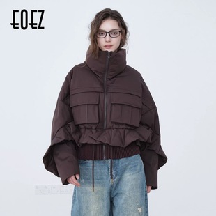 EOEZ 正品专柜 设计师品牌  口袋短款 羽绒服 鹅绒服 EZY7086