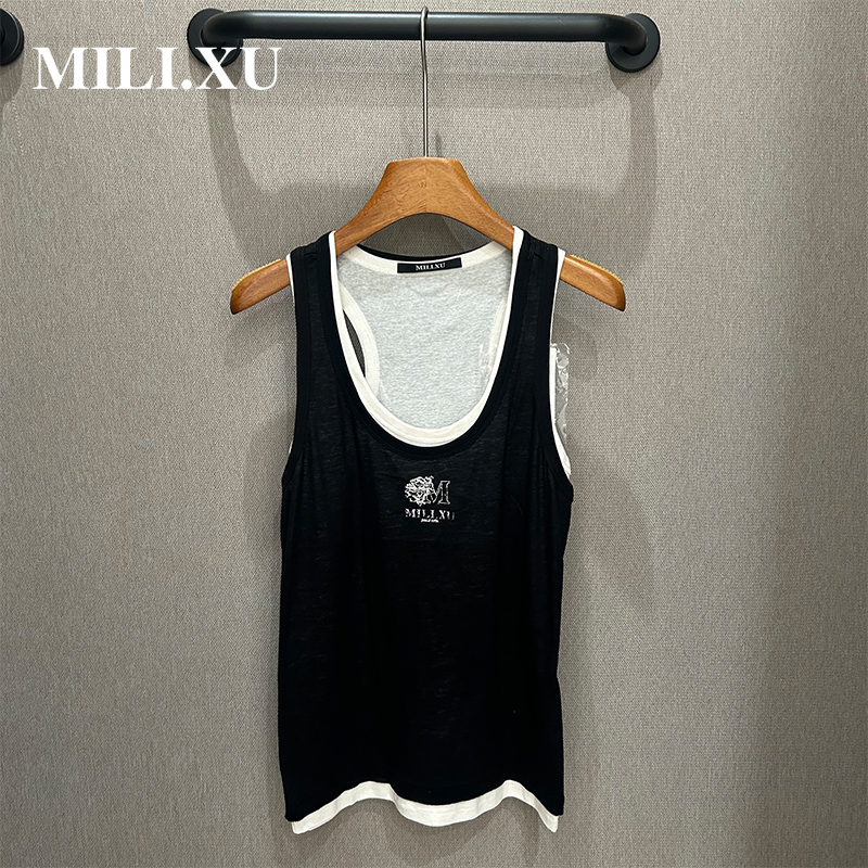 迷丽徐 | 正品专柜 MILI.XU 25夏装 纯假两件 双层 背心