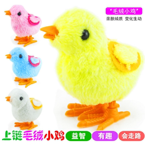 儿童玩具批发新款创意益智仿真毛绒上弦上链发条小鸡地摊货源热卖