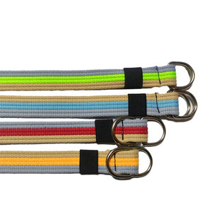 2.5cm宽帆布彩色腰带金属双环扣腰带极窄工装裤带男女青年装饰细