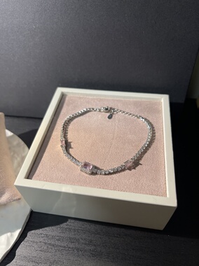 高级感锆石d方钻抽拉手链感ins风简众气质手环小约时尚设计女手饰