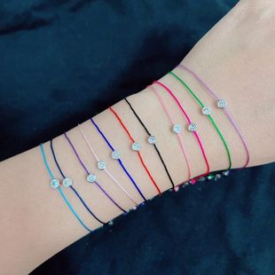 法式巴黎redline红绳手链多巴胺彩色泡泡钻编织男女手绳手链幸运