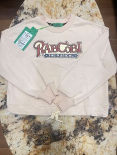 R R佛山店2025年秋季新款女童童装落肩款短款卫衣上衣不可比喻219