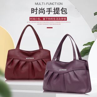中年女包2020新款潮软皮小包包女士手拎包OL通勤上下班手提妈妈