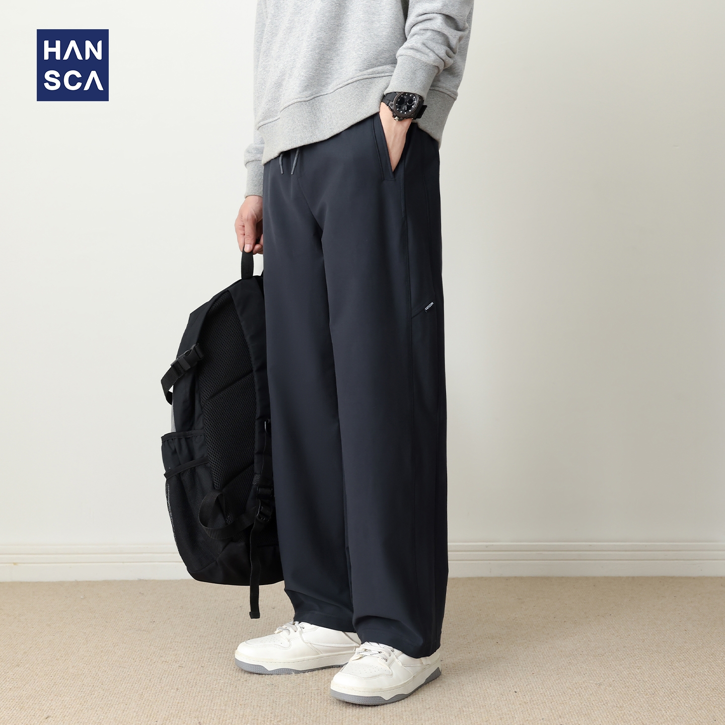 hansca285g抗UV平纹直筒休闲裤男