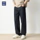 宽松直筒垂感设计感休闲长裤 hansca复古深蓝色牛仔裤 男2025秋季 子