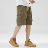 Хлопковые ретро летние шорты для отдыха, спортивные штаны, свободный прямой крой, большой размер