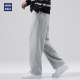男生春秋潮牌垂感重磅休闲运动直筒阔腿裤 hansca美式 宽松卫裤 子男