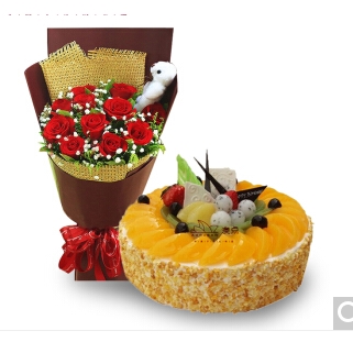 西峡县白羽紫金莲花街丹水镇西坪镇蛋糕店鲜花店配送生日蛋糕玫瑰