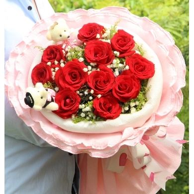 汾阳市英雄北路鼓楼南路贾家庄交口县鲜花店生日蛋糕配送玫瑰花束