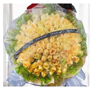 烟台芝罘区三站商圈幸福鲁东大学南大街鲜花店情人节配送玫瑰花束