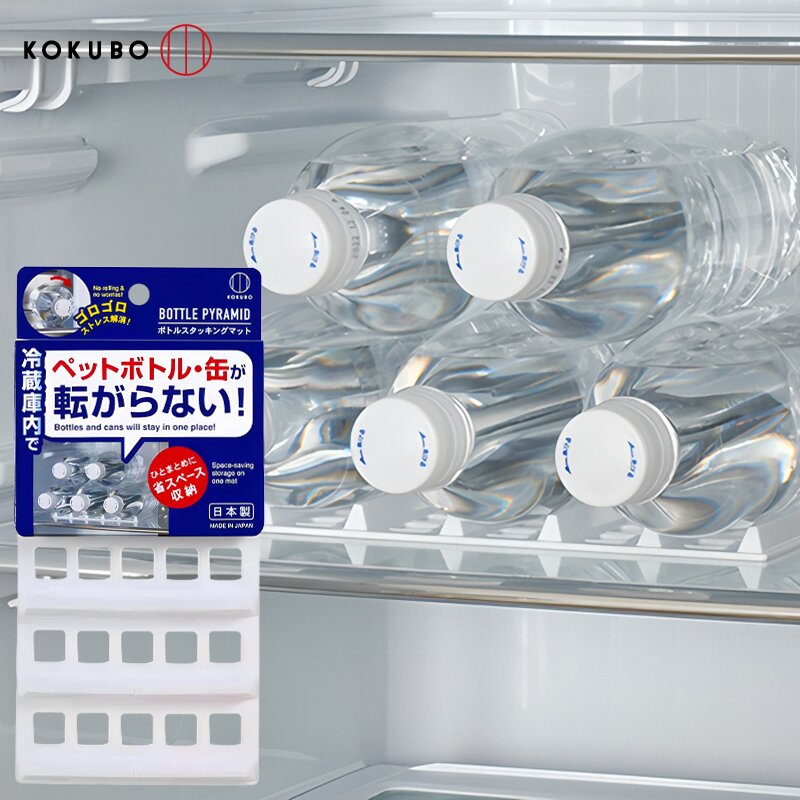 日本进口KOKUBO家用冰箱饮料收纳架冰箱易拉罐啤酒防滑整理置物架