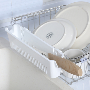 日本进口挂式厨房沥水刀架水槽刀叉筷子置物架免打孔餐具收纳架