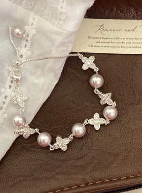 复古少女小众设计甜美精致珍珠手链时尚百搭高级手串唯美气质手饰
