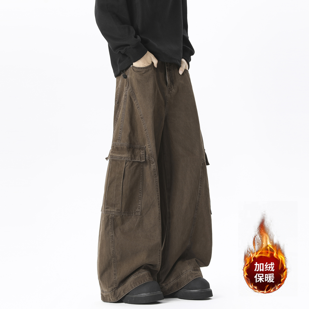 抖音品质原版面料重工洗水HM141/P55加绒P65，男装卫衣，电商A036